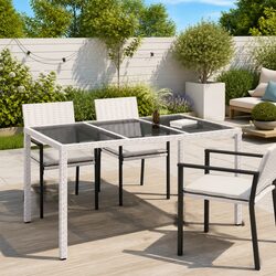 Functional Garden Table for Dining and Work at Home