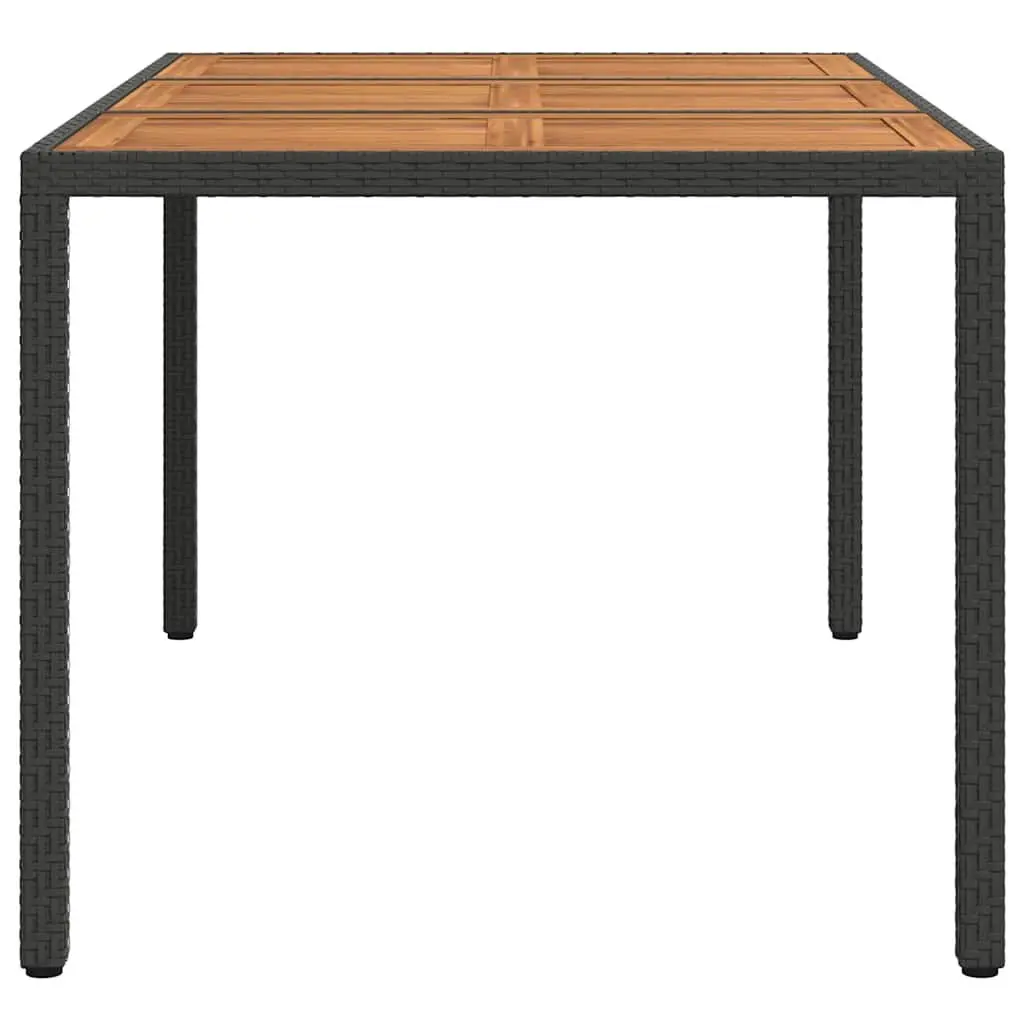 Black Garden Dining Table 150x90x75cm