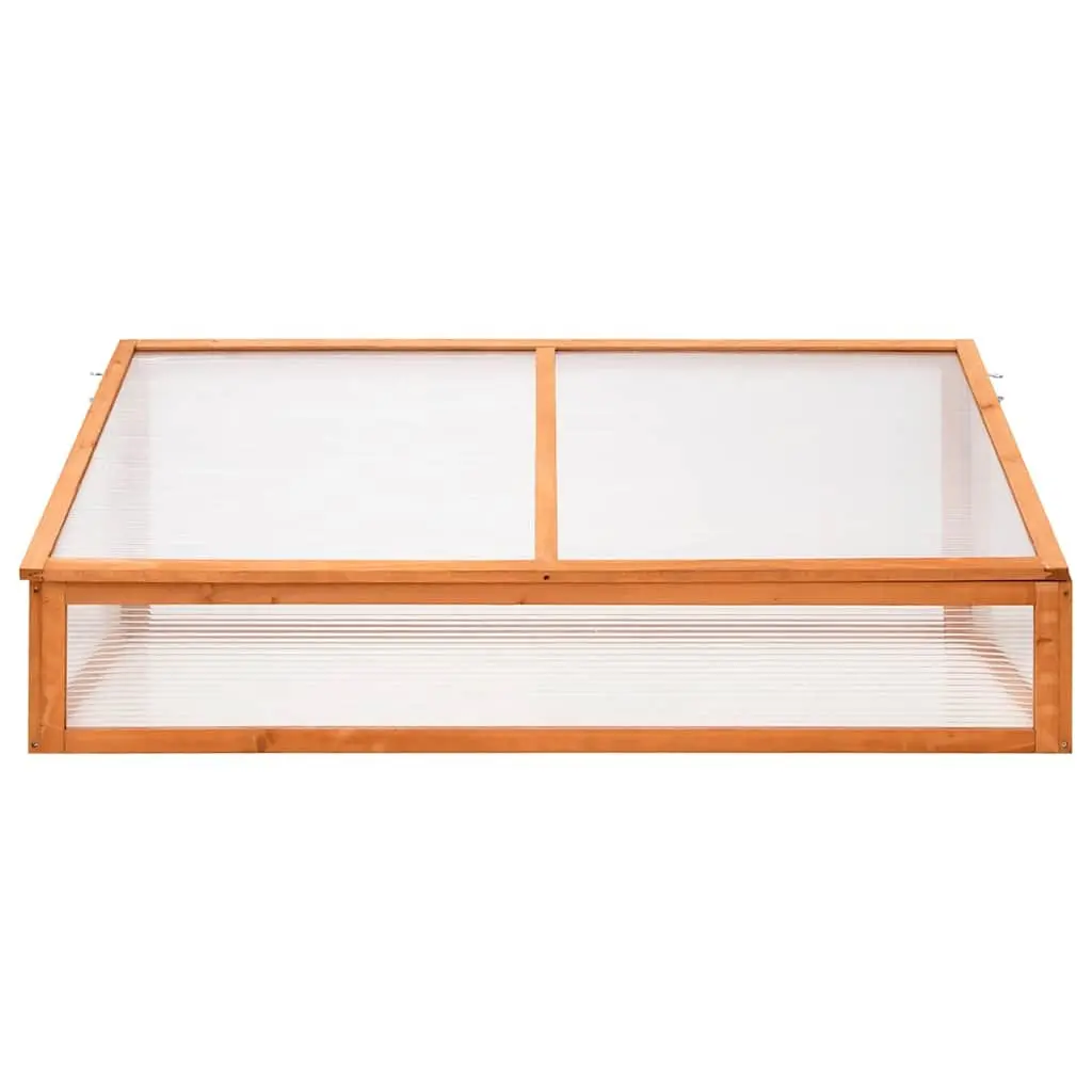 Wooden Greenhouse Fir Wood 110x56x39 cm Orange Garden Plant Protection