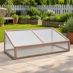 Practical Grey Wooden Greenhouse 110x56x39cm for Your Garden