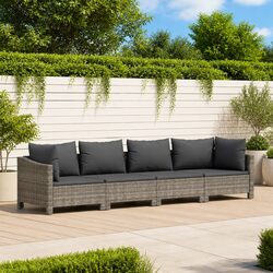 Perfect for Patios: 4 Piece Lounge Set with Cushions