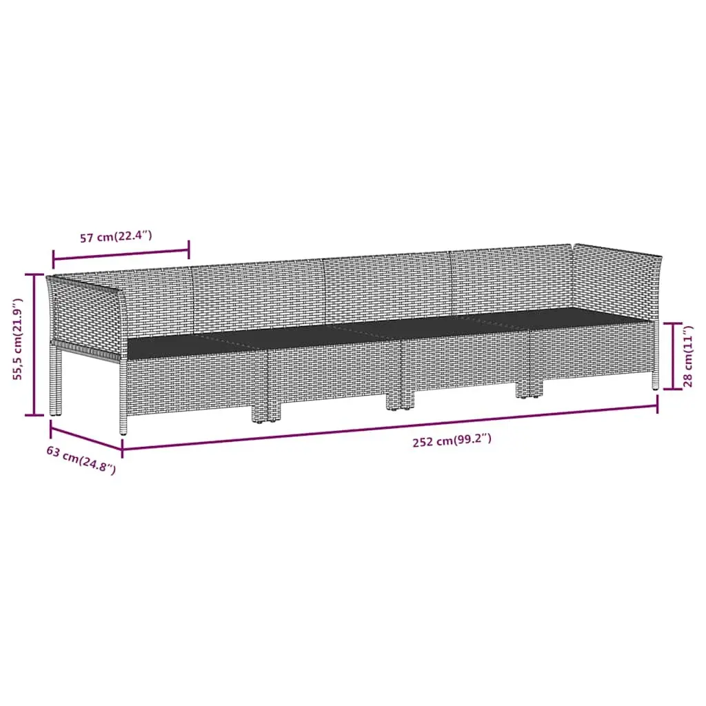 4 Piece Grey Lounge Set for Gardens