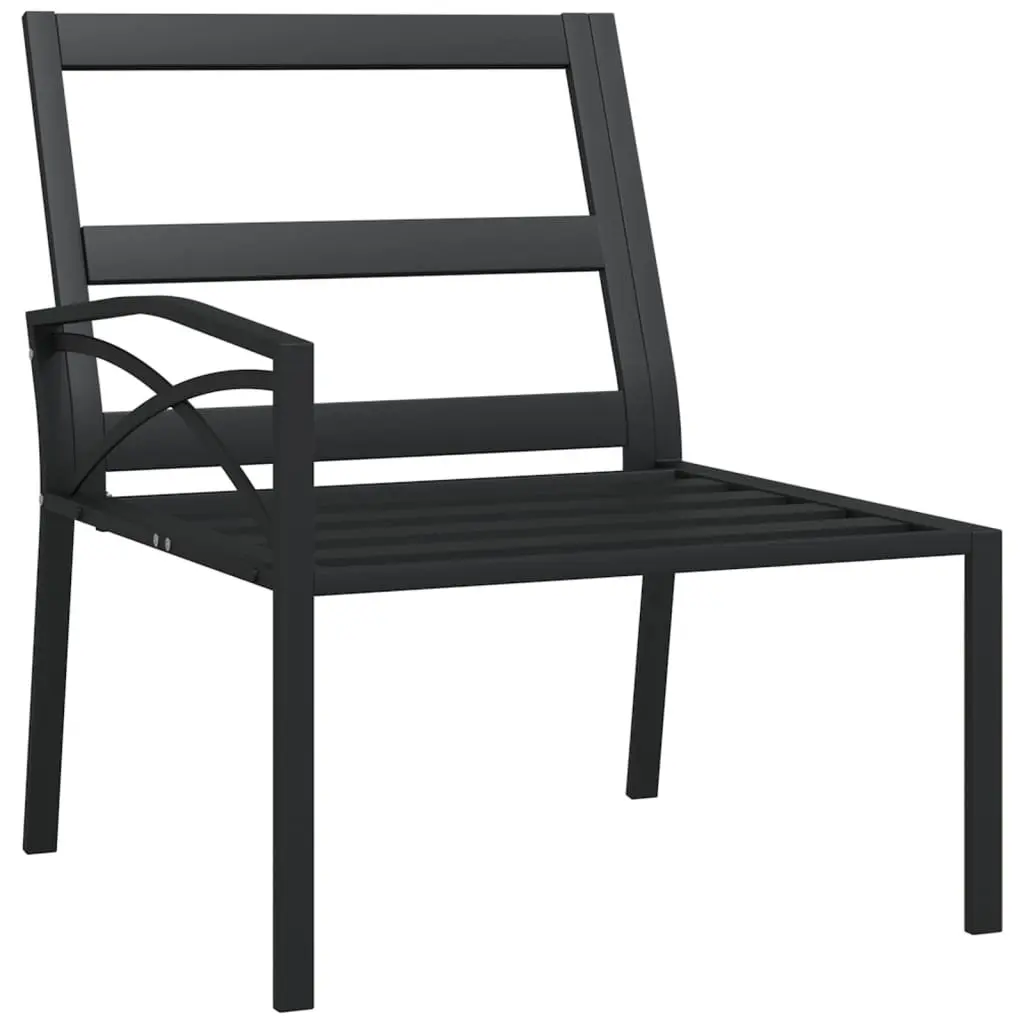 Garden Chairs with Cushions 2 pcs Outdoor Seating Steel Patio Armrest Backrest