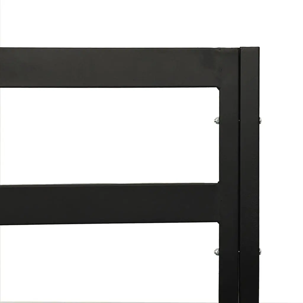 Garden Chair Steel Frame 76x76x79cm Black with Grey Cushion