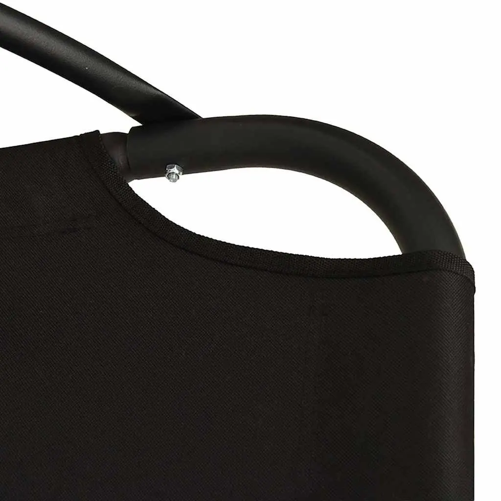 Outdoor Swing Chair Steel Frame Oxford Fabric Cushioned Seat Black