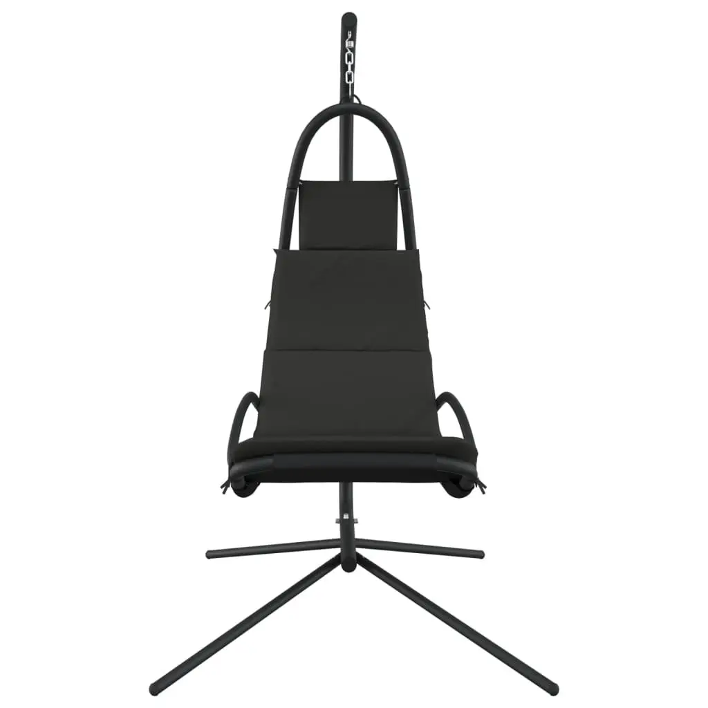 Hanging Swing Chair Oxford Fabric Grey Steel