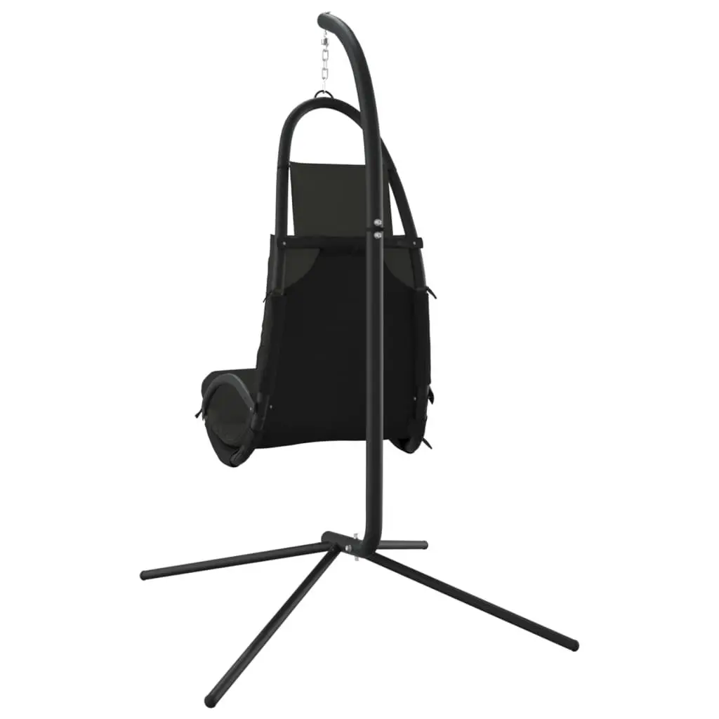 Hanging Swing Chair Oxford Fabric Grey Steel