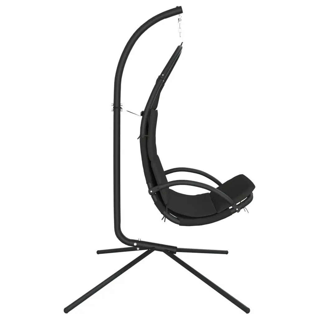 Hanging Swing Chair Oxford Fabric Grey Steel