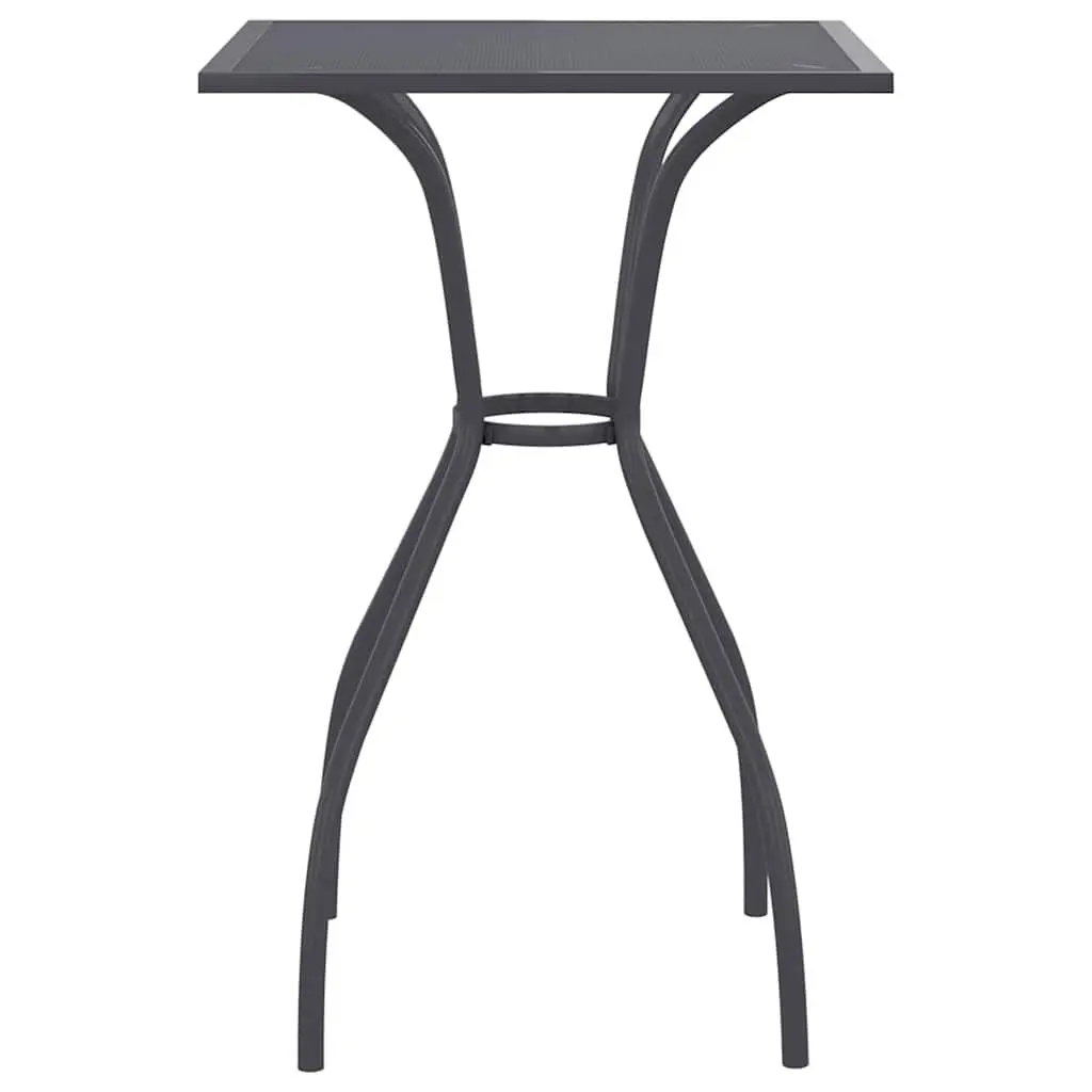 Garden Outdoor Table Anthracite 50x50x72cm Steel Mesh Patio Dining Furniture