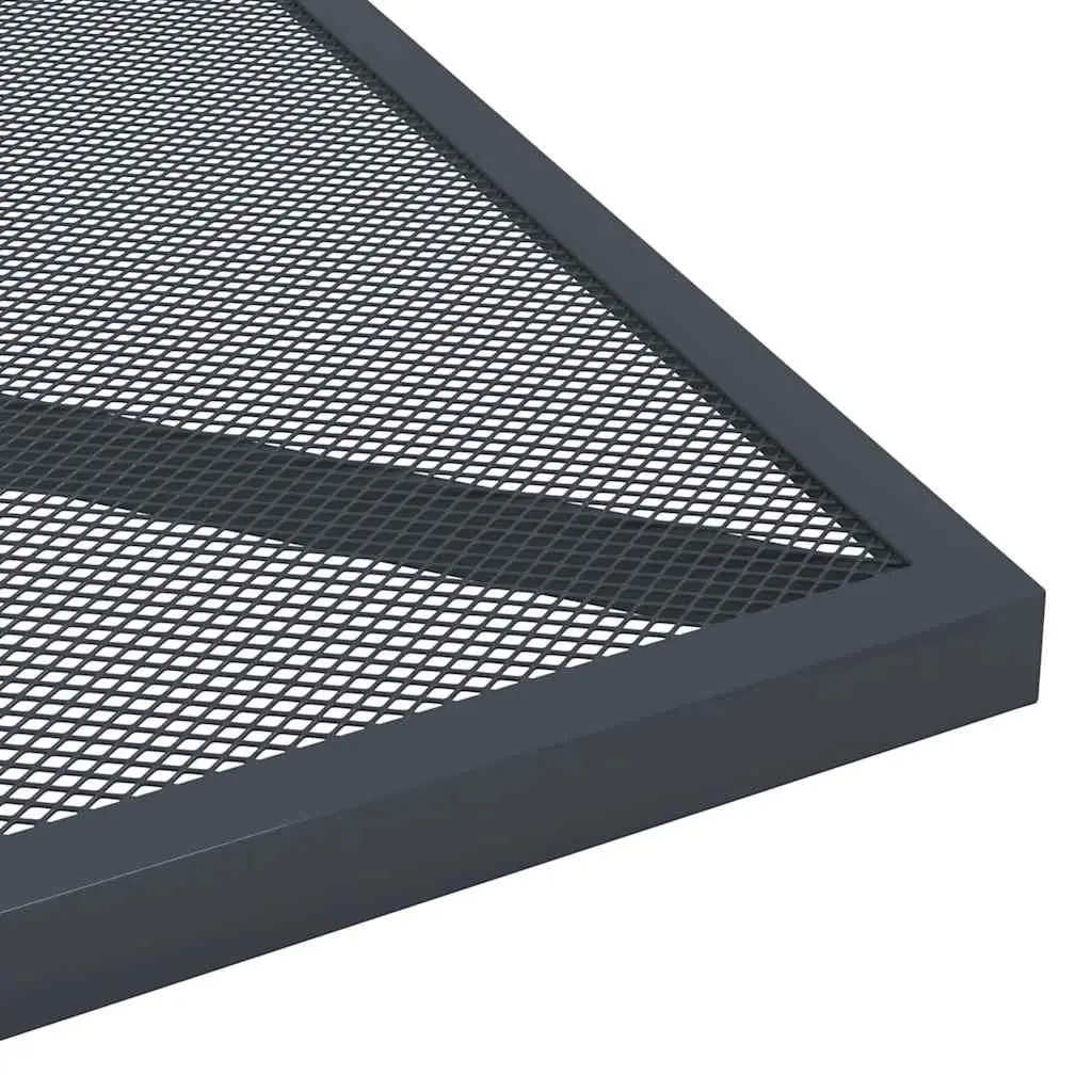 Garden Outdoor Table Anthracite 50x50x72cm Steel Mesh Patio Dining Furniture