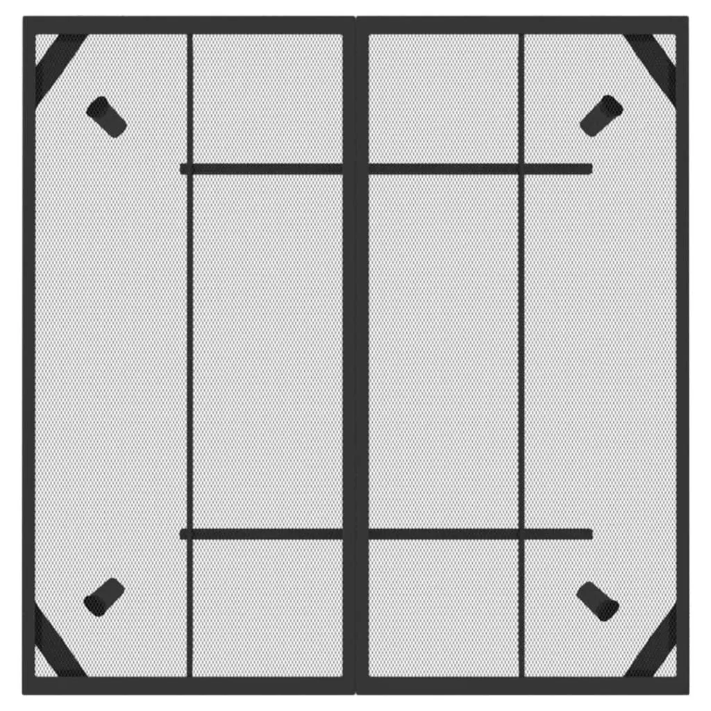 Garden Table Anthracite 100x100x72 cm Outdoor Patio Mesh Steel Frame Dining