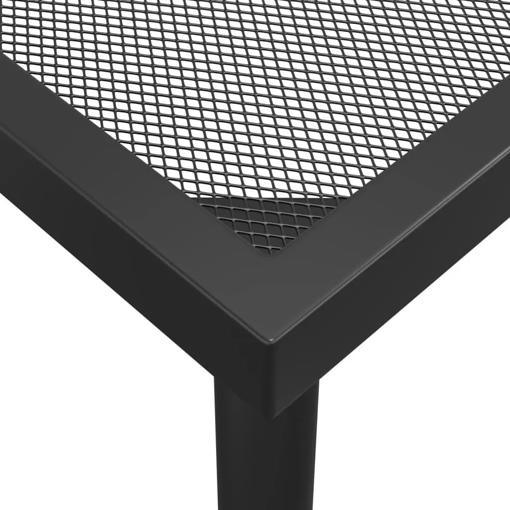 Garden Table Anthracite 100x100x72 cm Outdoor Patio Mesh Steel Frame Dining