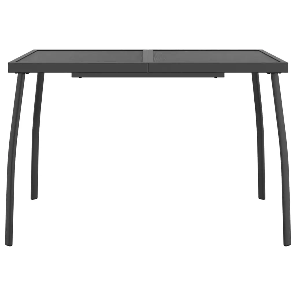 Garden Table Steel Mesh 110 x 80 x 72 cm Anthracite Outdoor Patio Furniture Contemporary