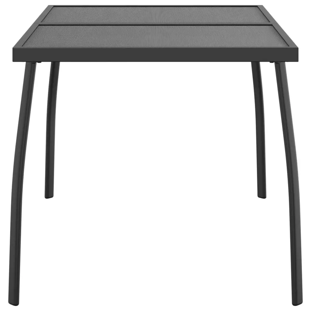 Garden Table Steel Mesh 110 x 80 x 72 cm Anthracite Outdoor Patio Furniture Contemporary