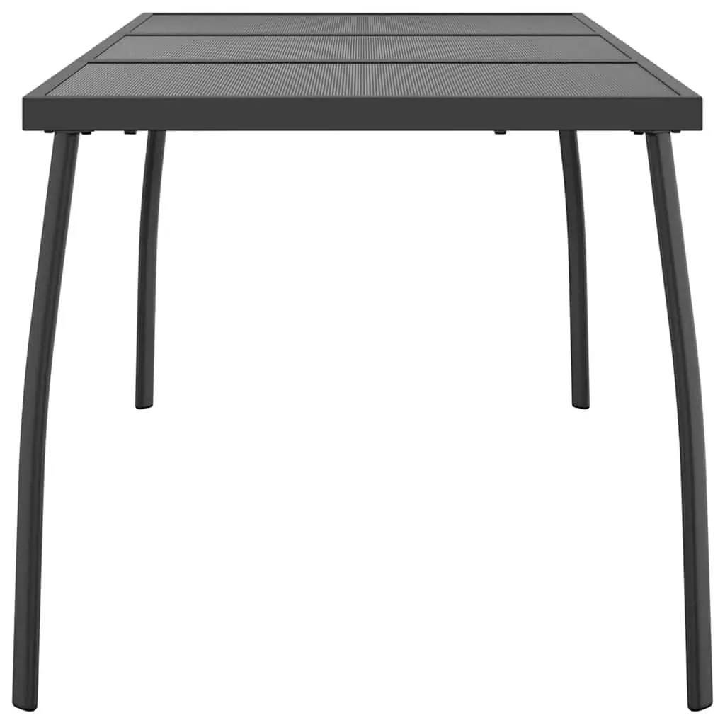 Anthracite Garden Dining Table for Outdoor Use 165x80x72cm