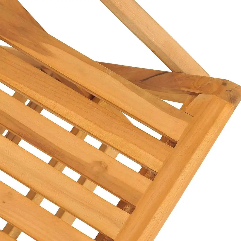 Folding Garden Chairs Solid Wood Brown 2 Piece Outdoor Seating with Backrest and Armrests