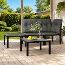 Practical Grey Coffee Table for Gardens and Patios 55x55x31cm