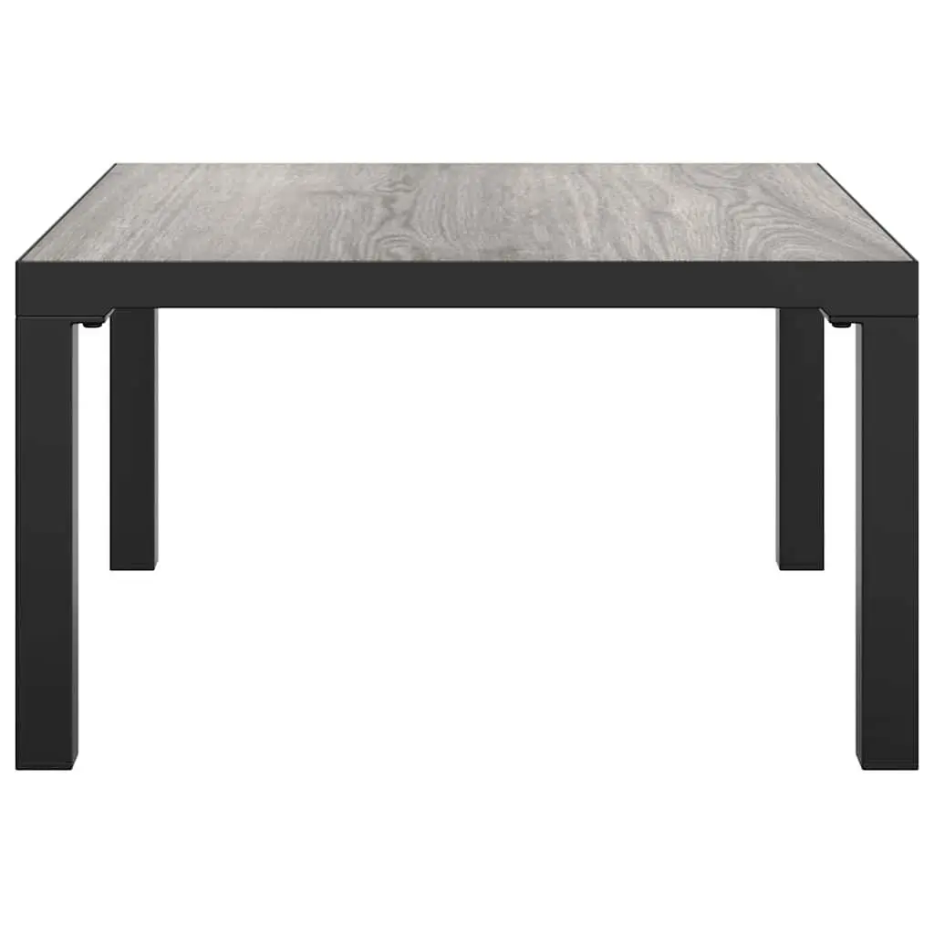 Outdoor Coffee Table Steel Frame Grey 55x55x31cm Garden Patio Furniture