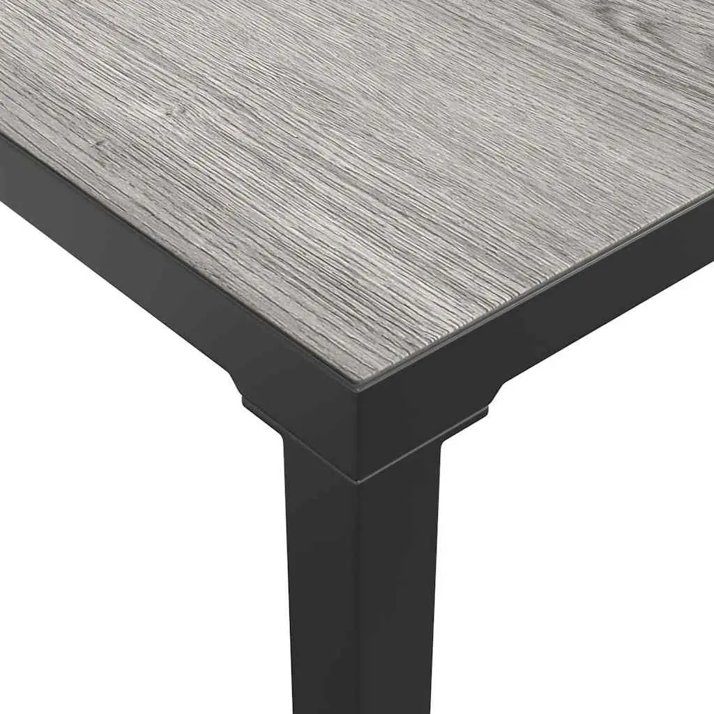 Outdoor Coffee Table Steel Frame Grey 55x55x31cm Garden Patio Furniture
