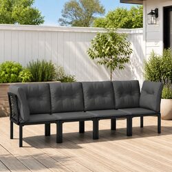 Modular Outdoor Lounge Set - 4 Pieces with Cushions