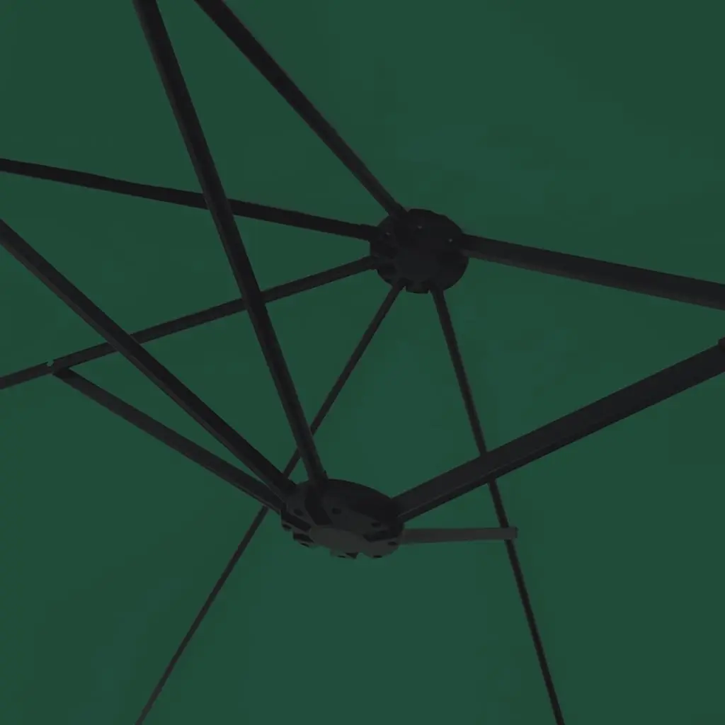 Double-Head Parasol Garden Umbrella Crank 449 x 265 cm Green
