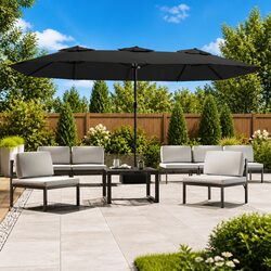 Versatile Double-Head Garden Parasol for Any Outdoor Setting