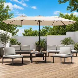 Practical Double-Head Garden Parasol for Any Space