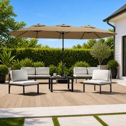 Double-Head Garden Parasol for Perfect Outdoor Gatherings