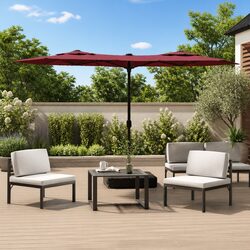 Versatile Double-Head Garden Parasol for Any Patio