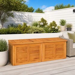 Practical Garden Storage Box 150x50x55cm Teak Wood