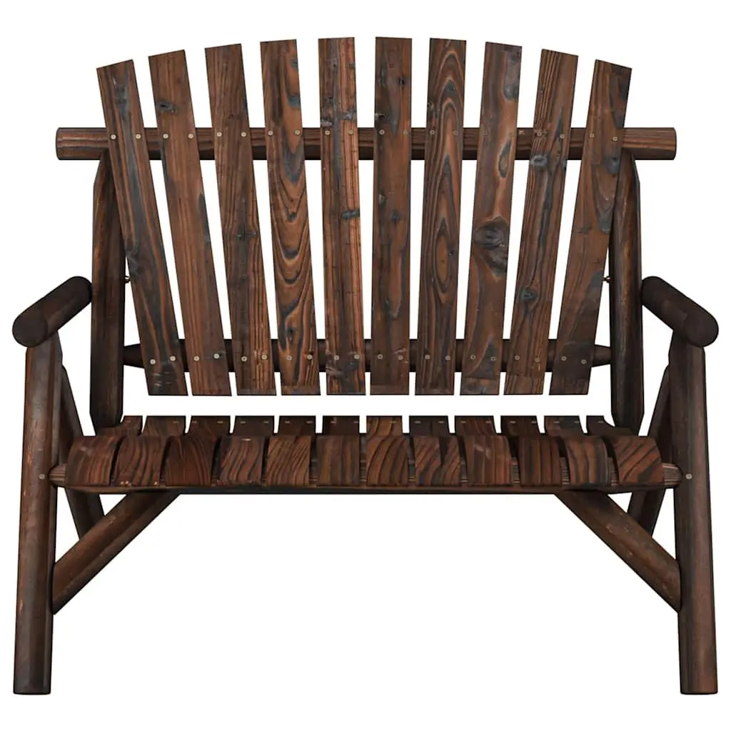 2-Seater Garden Bench Outdoor Wooden Seat Brown Furniture Patio Backyard
