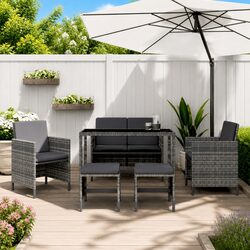 Versatile 6-Piece Garden Dining Set for Outdoor Spaces