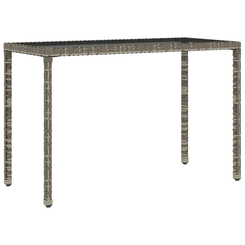 Garden Dining Set 6 Piece PE Rattan Outdoor Furniture Grey with Cushions