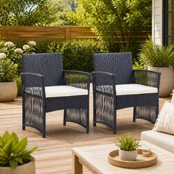 Versatile Black Garden Armchairs for Patios and Decks