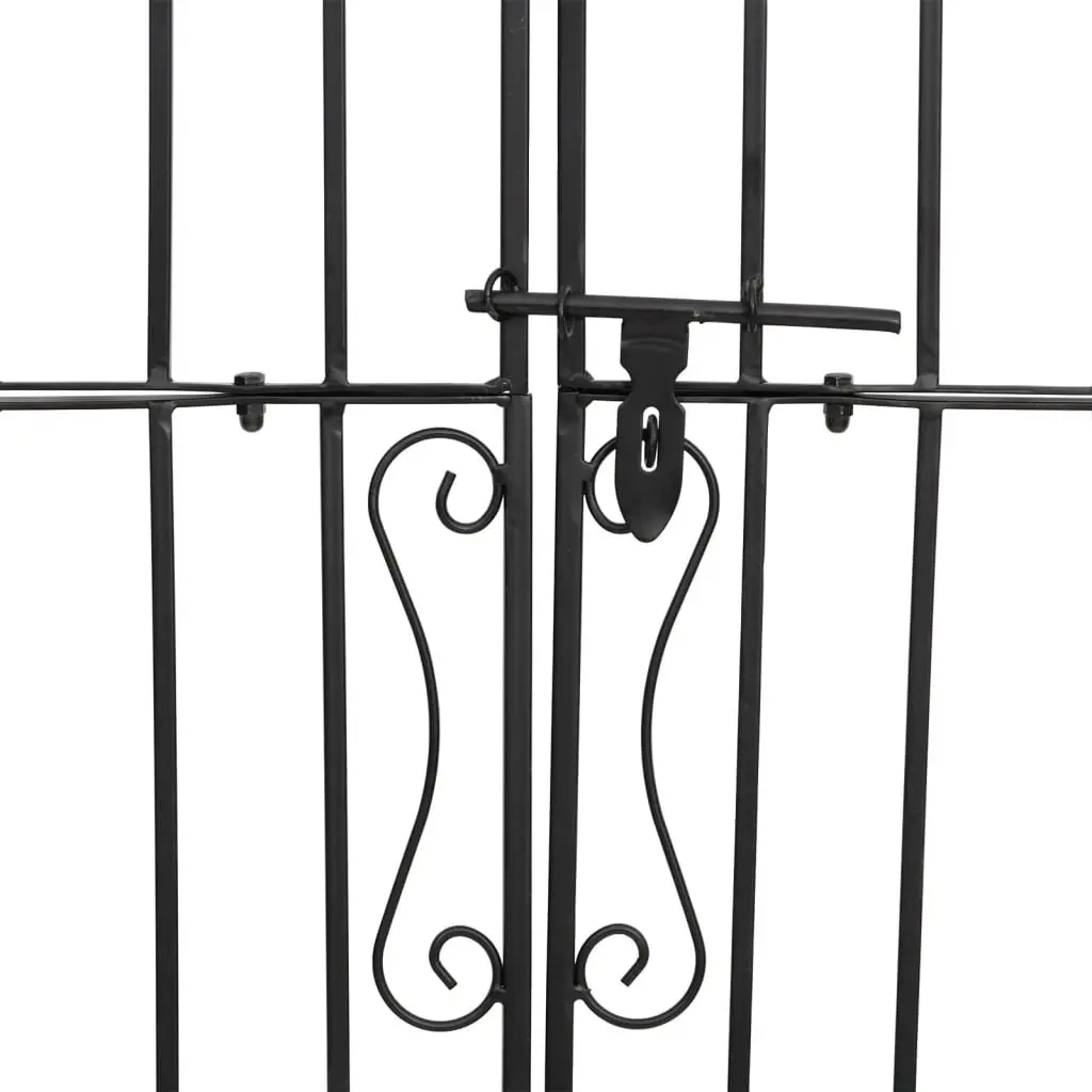 Black Wrought Iron Garden Gate for Home Use
