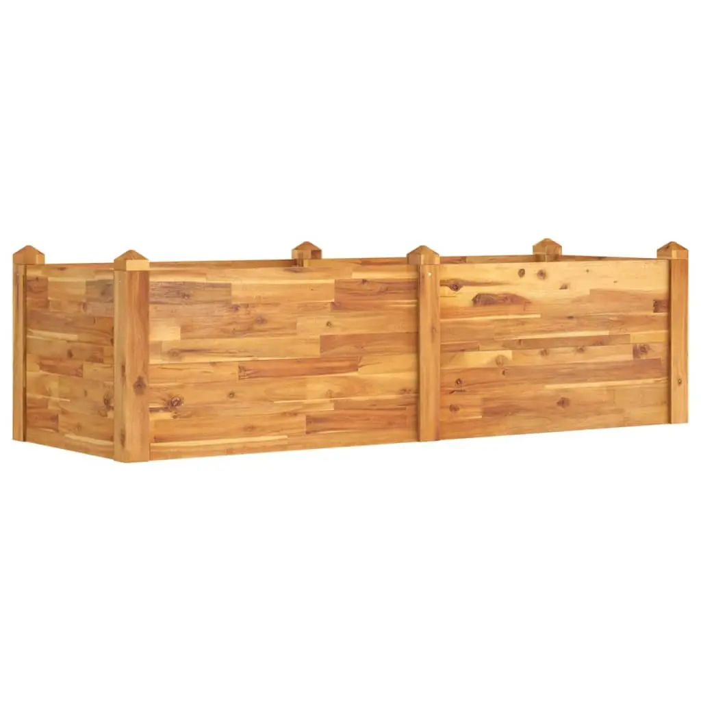 Raised Garden Bed Acacia Wood Stackable 160 x 60 x 44 cm Brown