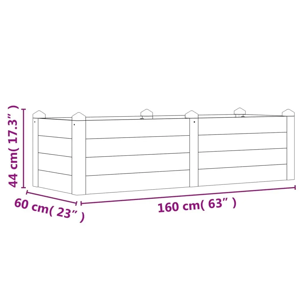 Raised Garden Bed Acacia Wood Stackable 160 x 60 x 44 cm Brown