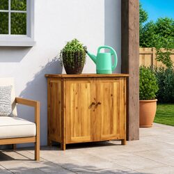 Practical Solid Acacia Garden Cabinet for Home Use