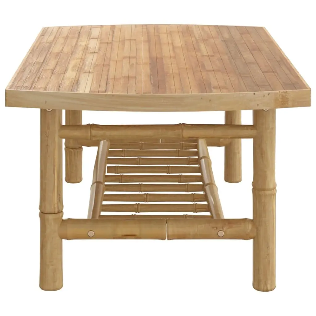 Bamboo Outdoor Coffee Table Brown 90x55x37cm Patio Garden Furniture