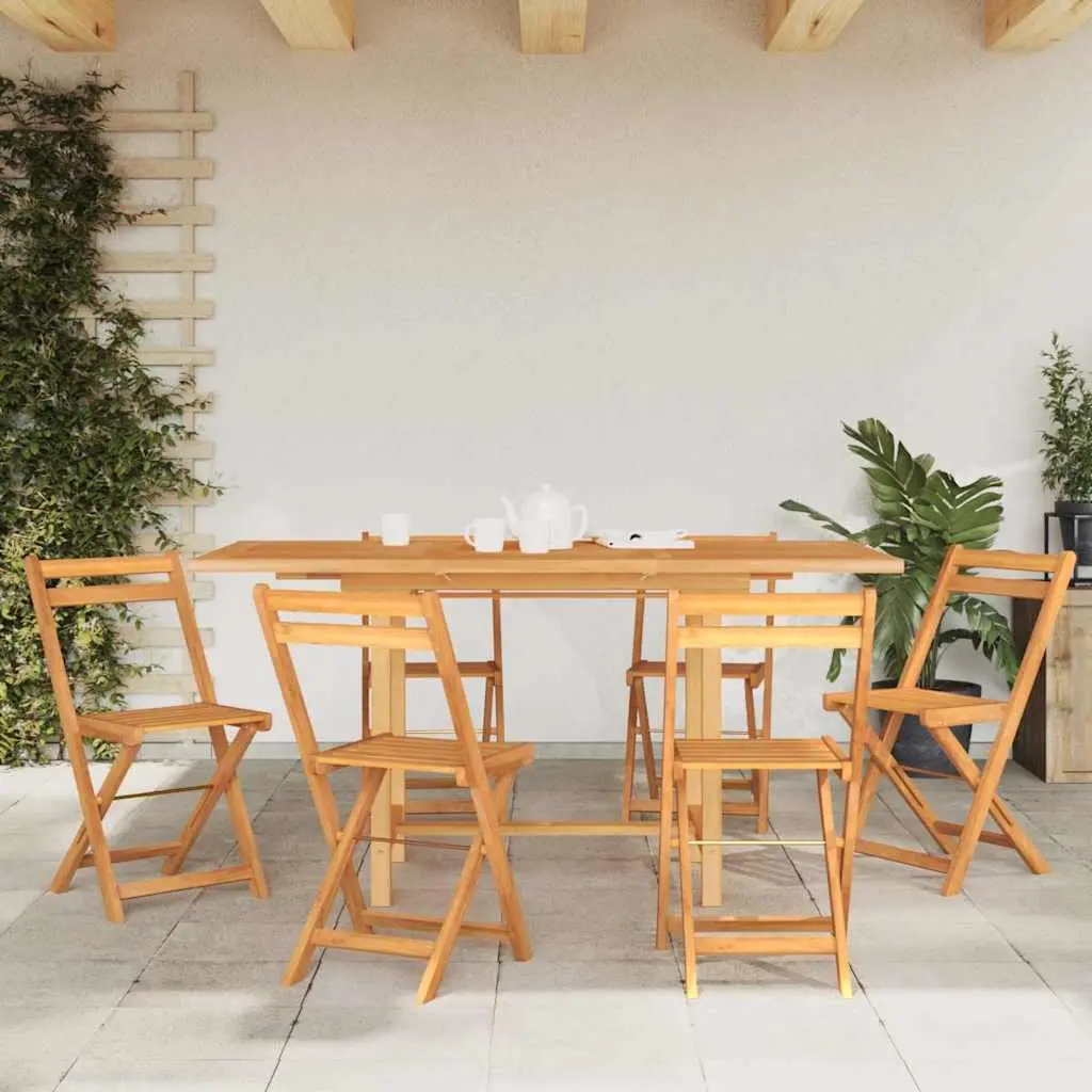 Extending Garden Table Solid Wood 110-160x80x75cm Brown Outdoor Dining Patio Furniture