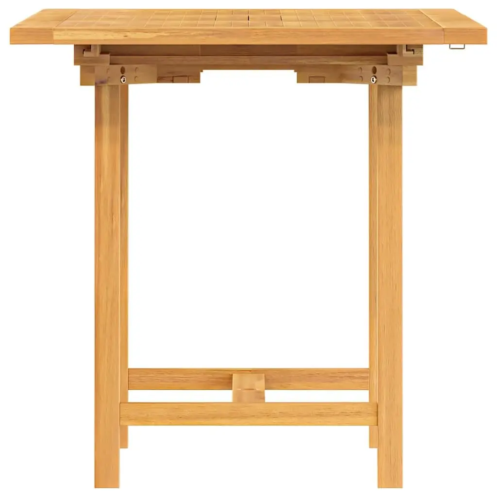 Extending Garden Table Solid Wood 110-160x80x75cm Brown Outdoor Dining Patio Furniture