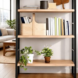 Wall Shelf 80x40cm Solid Oak with Live Edge