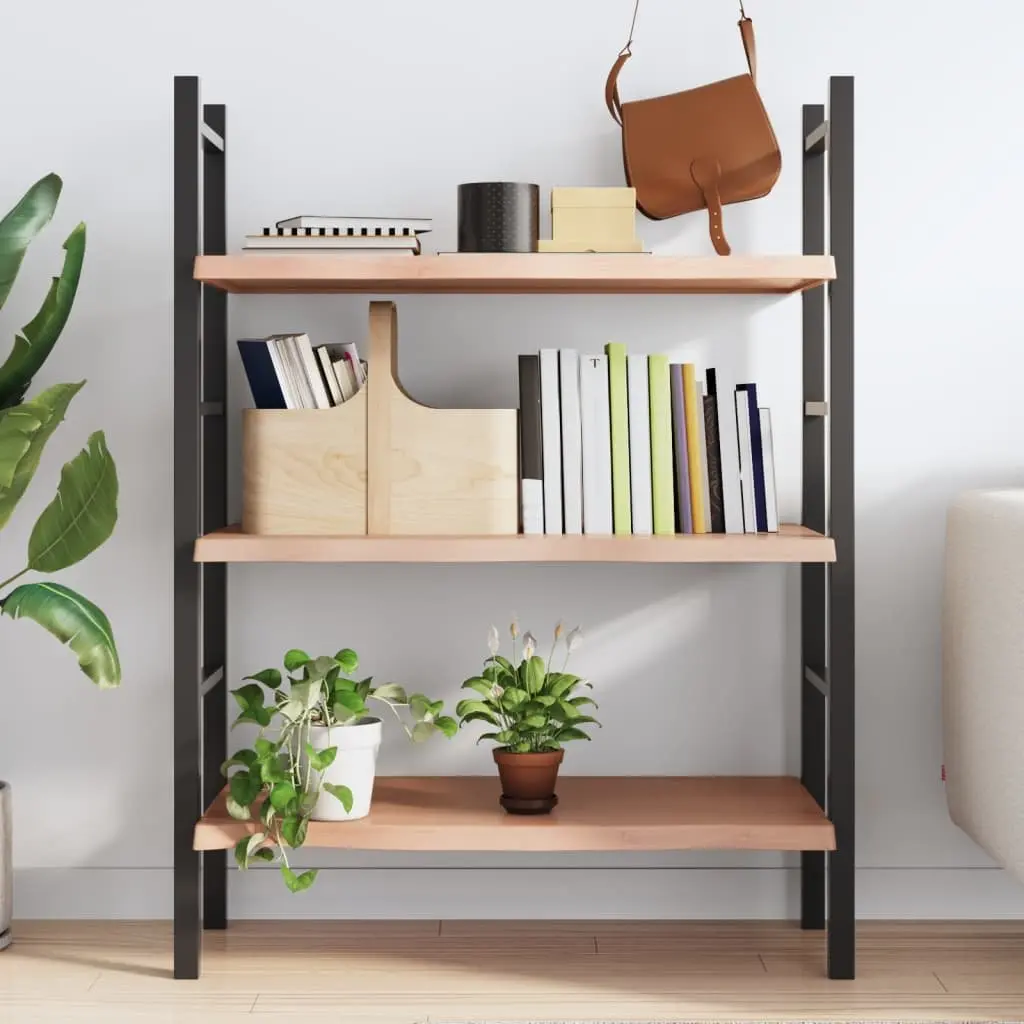 Wall Shelf Solid Oak Wood Light Brown 80x50cm Rustic Storage Ledge