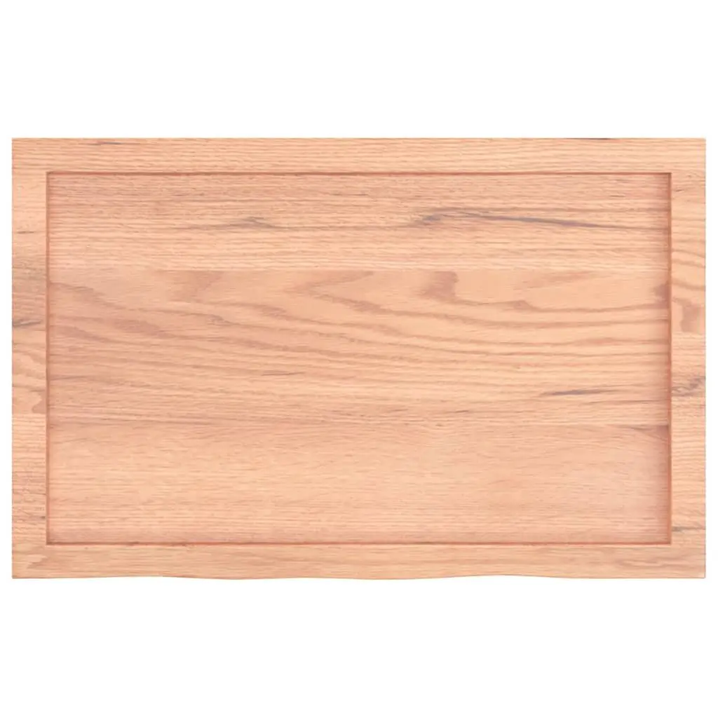 Wall Shelf Solid Oak Wood Light Brown 80x50cm Rustic Storage Ledge