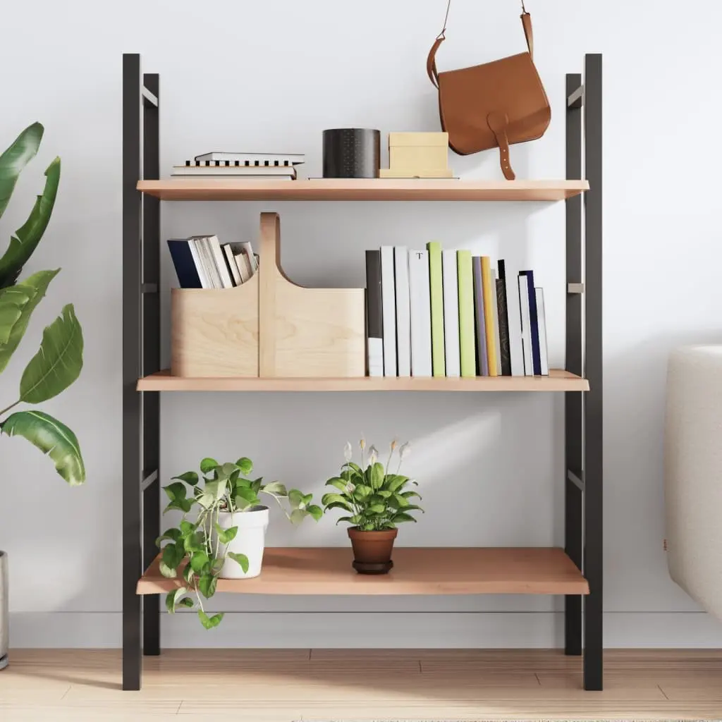 Wall Shelf Solid Oak Wood 80x60x2cm Light Brown Rustic Storage Floating Ledge