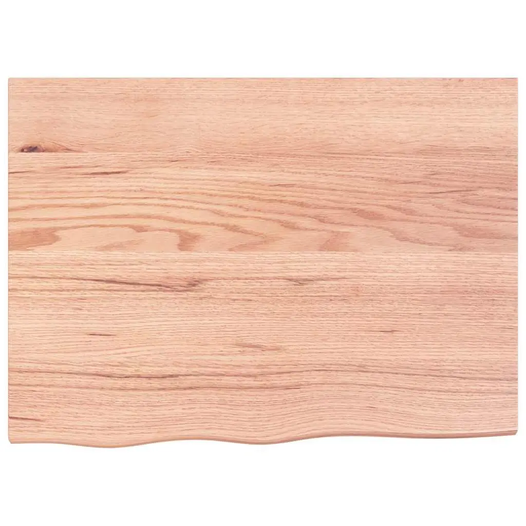 Wall Shelf Solid Oak Wood 80x60cm Light Brown Rustic Floating Ledge