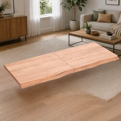 Practical Solid Oak Wall Shelf for Compact Spaces 120x50cm