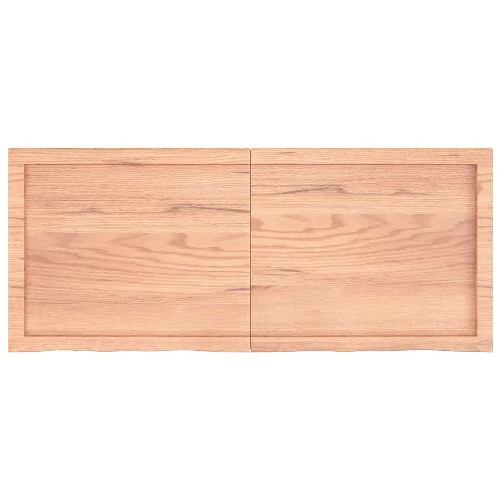 Wall Shelf Solid Oak Wood Brown Rustic Floating Storage Folding Design 120x50cm