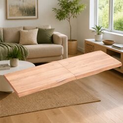 Versatile Solid Oak Folding Wall Shelf - Ideal for Any Room 140x50 cm