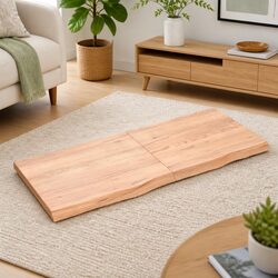 Wall Shelf Solid Oak Wood Rustic Foldable Storage 140x60cm Brown Natural Live